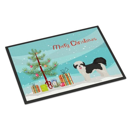 Carolines Treasures 24 x 36 in. Zuchon No.2 Christmas Tree Indoor or Outdoor Mat CK3885JMAT